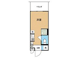 Ｈａｎａ　Ｈｏｕｓｅ−Ｍａｅｊｉｍａ 202 2階ワンルームの間取り