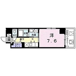 沖縄都市モノレール おもろまち駅 徒歩5分の賃貸マンション 3階1Kの間取り