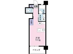 クラッソ　サンライズ 204 2階ワンルームの間取り