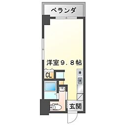 CLASSINN新都心 ワンルームの間取図画像