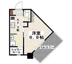 サンクスヒルズ安謝 1Kの間取図画像
