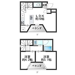 真嘉比AP 2LDKの間取図画像