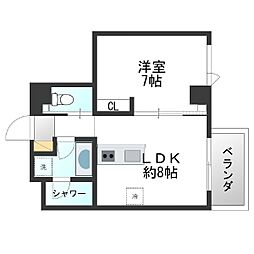 N's銘苅II 1LDKの間取図画像