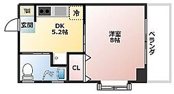 リリ・パトラ壺屋 1DKの間取図画像