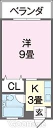 ドエルエステート 1Kの間取図画像
