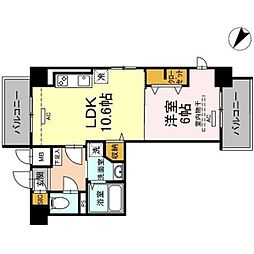 ｃｉｌｉｅｇｉｏ桜坂 606 6階1LDKの間取り