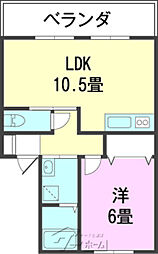 バロン首里平良 1LDKの間取図画像