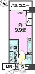 ciliegio桜坂 ワンルームの間取図画像