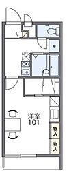 レオパレスなかち 110 1階1Kの間取り