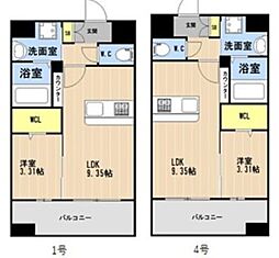 那覇市松山2丁目マンション 1LDKの間取図画像