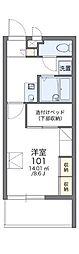 レオパレス樺凛 1Kの間取図画像