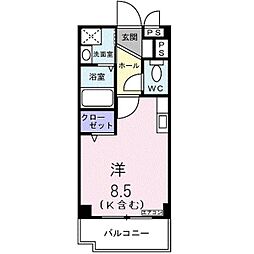シティサイト西町 ワンルームの間取図画像