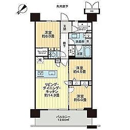 ブランシエラ那覇開南プレミスト 3LDKの間取図画像
