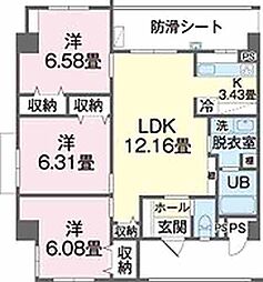ハレモエ 3LDKの間取図画像