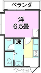 メカル住宅 ワンルームの間取図画像