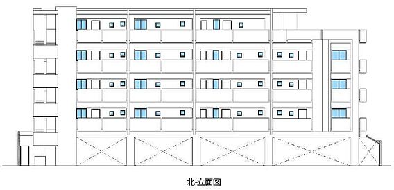 立面図-北