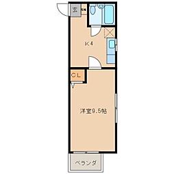 ココ・ヴィヴァーチェ 1Kの間取図画像
