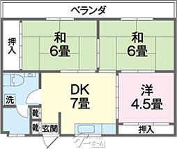 希望が丘マンション 3DKの間取図画像