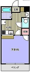 エステート安里 1Kの間取図画像