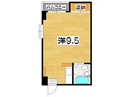 シャルマンELL ワンルームの間取図画像
