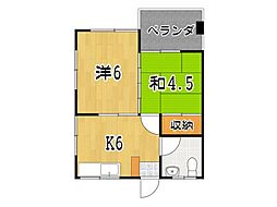 ドリームフェリーチェ2 2DKの間取図画像