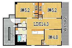 メゾンサニー 3LDKの間取図画像