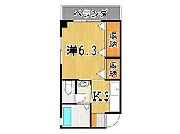 メゾングラン・ムラタ 1Kの間取図画像