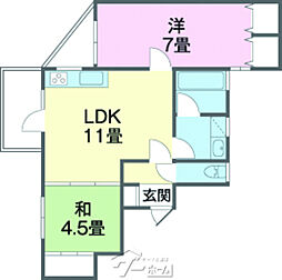 ライオンズマンション胡屋の間取図画像