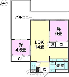 間取図画像 2LDK