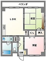 ルミナス 2LDKの間取図画像