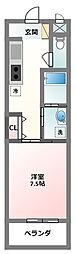 マンションフォルティッシモ 1Kの間取図画像