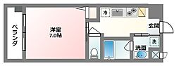 ヒルトップクローバー 1Kの間取図画像