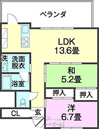 間取図画像 2LDK