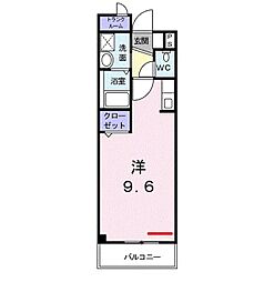 プロフィット牧志 ワンルームの間取図画像