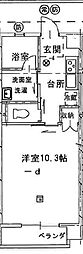 PRINCESS AJ 1Kの間取図画像