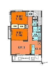 間取図画像 2LDK