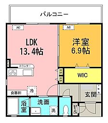 ベルスオーノ 1LDKの間取図画像