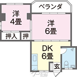 間取図画像 2DK