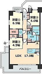 パークナード那覇美栄橋 3LDKの間取図画像