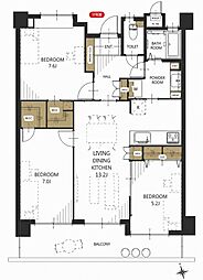 ライオンズヒルズ具志 3LDKの間取図画像