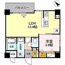ＦＬＡＩＲ　ＮＯ．5 501 5階1LDKの間取り