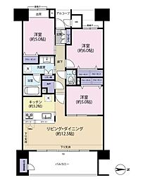 パークナードライカムシティ 3LDKの間取図画像