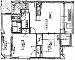 山祥マンション 2LDKの間取図画像