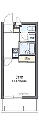 レオパレス三原 1Kの間取図画像
