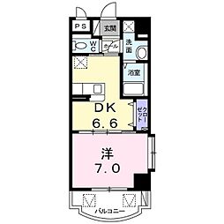 盛キャラバン 1DKの間取図画像