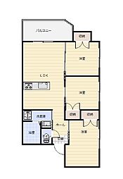SUNエース 3LDKの間取図画像