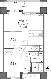 コーラルベイ石垣島弐番館 2LDKの間取図画像