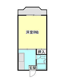 コーポ津嘉山 1Kの間取図画像