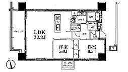 プレミスト北谷アラハビーチ The TERACE 2LDKの間取図画像