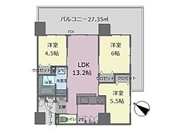 バス 港川下車 徒歩4分 3LDKの間取り